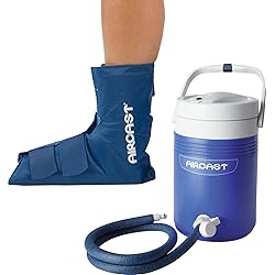 Aircast CryoCuff Cold Therapy: Ankle CryoCuff with Non-Motorized Gravity-Fed Cooler, One Size Fits Most