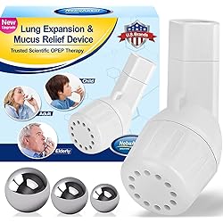 Lung Exerciser Device, Breathing Exercise Device for Lungs, Lung Expansion & Mucus Relief Device, OPEP | Drug-Free Therapy, Exercise Stronger Lungs | Breathe Easier
