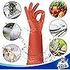 MR.SIGA Reusable Dish Washing Gloves, Household Cleaning Gloves for Kitchen Bathroom, Size Small, 3 Pairs