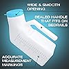 Urinals for Men Glow in The Dark Lid by Tilcare 1 Pack - 32oz1000mL Thick Plastic Mens Bedpan Bottle with Screw-on Lid - Spill Proof Portable Pee Bottles - Travel Urine Collection Containers