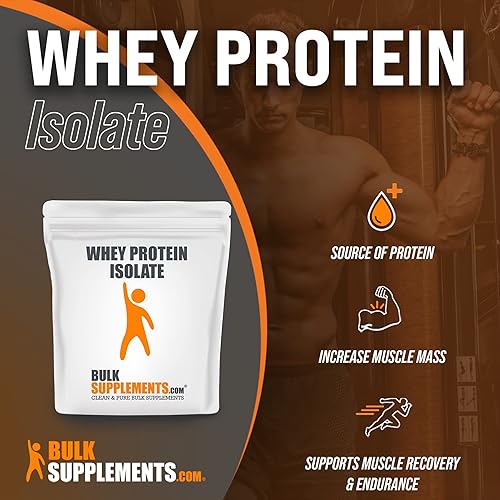 BulkSupplements.com Whey Protein Isolate 90% - Isolate Protein Powder - Flavorless Protein Powder - Unflavored Protein Powder - Whey Protein Powder - Whey Isolate Protein Powder 1 Kilogram - 2.2 lbs
