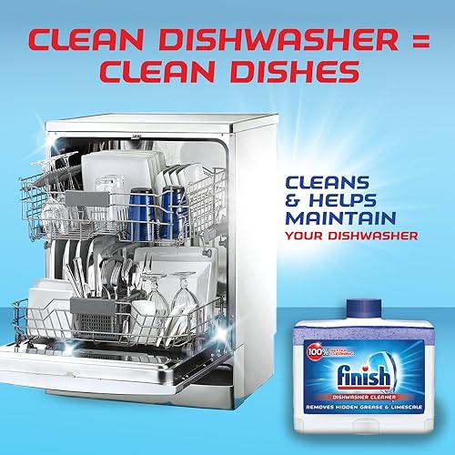 Finish Dual Action Dishwasher Cleaner: Fight Grease & Limescale, Fresh, 8.45 oz Pack of 6