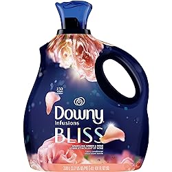 Downy Infusions Laundry Fabric Softener Liquid, Bliss, Sparkling Amber & Rose, 101 Fl Oz