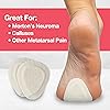 ZenToes Metatarsal Felt Pads - 6 Pair Pack - ¼” Contoured Adhesive Ball of Foot Cushions - Adhere to Shoe Insoles or Feet