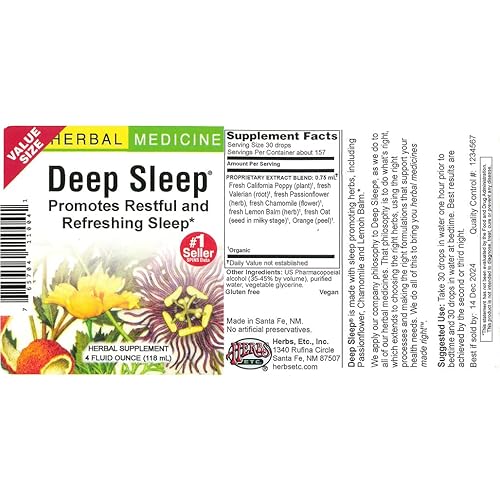 Herbs Etc, Deep Sleep, 2 Fl Oz