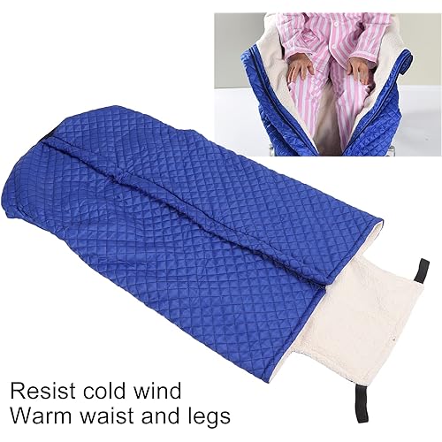 Wheelchair Blanket, Wheelchair Fleece Wrap Blanket Thicken Warm Wheelchair Cozy Cover for Adults The Aged Patient 蓝色