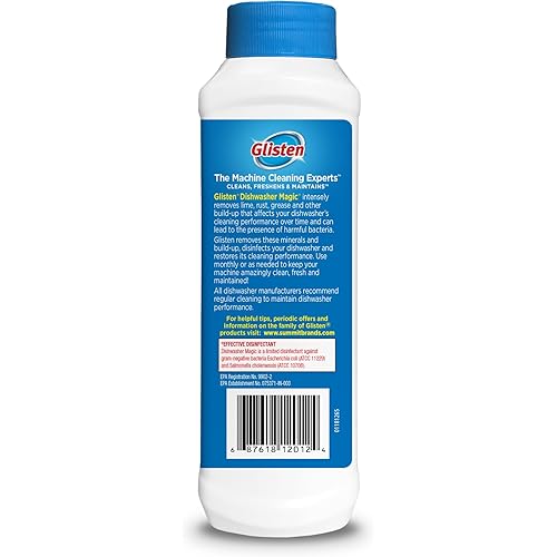 Glisten Dishwasher Magic Machine Cleaner and Disinfectant 12 Fl. Oz. Bottle, 6 Pack, 6 Count