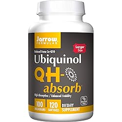 Jarrow Formulas QH-absorb 100 mg - 120 Softgels - High Absorption Co-Q10 - Active Antioxidant Form of Co-Q10 - Supports Mitochondrial Energy Production and Cardiovascular Health - Up to 120 Servings