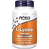 NOW Supplements, L-Lysine L-Lysine Monohydrochloride 500 mg, Amino Acid, 100 Veg Capsules