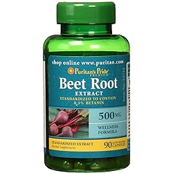 Puritans Pride Beet Root Extract 500mg, 90 Count