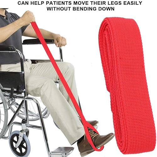 ZJchao Leg Lifter, Portable Leg Lifting Strap with Durable & Rigid Hand Strap & Foot Loop for Adult, Senior, Elderly, Handicap, Car, Bed, Couch, Hip Replacement, Wheelchair