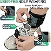 JOMECA Drop Foot Brace with Reel-Adjust Dorsiflexion Drop Foot Support Lifting Up Foot Drop Brace for Walking with Shoes for Foot Drop Cause by ALS,MS,Stroke,Diabetic Neuropathy AFO Fit Women & Men 1, Gray-Black