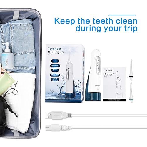Tovendor Electric Toothbrush and Water Flosser Combo for Family Hygiene Fast USB Charging, IPX7 Waterproof