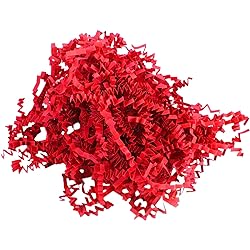 MTBHY 12 LB Shredded Paper for Basket Filling- Crinkle Paper Shred Cut for Gift Wrapping, ideal for Basket Filling, Hamper Filling and Gift Packaging – Red Crinkle Paper for Box Filling