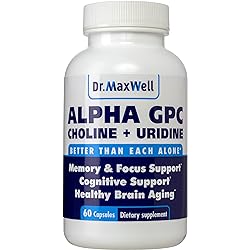 Alpha GPC 600mg Uridine, a Choline Enhancer. Better Than Alpha-GPC or Uridine Аlone. Best Alpha GPC Choline: 2in1, Soy Free, No Fillers, USA. Best Choline Form, 60 Pills, Money Back Guarantee