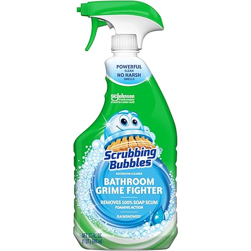 Scrubbing Bubbles Disinfectant Bathroom Grime Fighter Spray, Rainshower, 32 fl oz