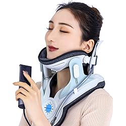 Cervical Neck Traction Device, Electric Air Pump Cervical Traction Device with 3 Power Traction and 8 Built-in Airbag Support, Neck Pain Relief and Relaxation