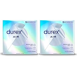 Durex Air Condoms, Extra Thin, Transparent Natural Rubber Latex Condoms for Men, FSA & HSA Eligible, 24 Count Packaging May Vary Pack of 2