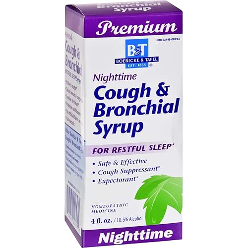 Boericke & Tafel Cough and Bronchial Syrup Nighttime - 4 fl oz
