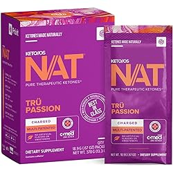 KetoOS NAT® Tru Passion Keto Supplements – Charged - Exogenous Ketones - BHB Salts Ketogenic Supplement for Workout Energy Boost for Men and Women 20 Count
