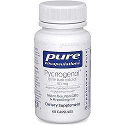 Pure Encapsulations - Pycnogenol Pine Bark Extract 50 mg - Hypoallergenic Supplement to Support Cognitive Function and Cardiovascular Health - 60 Capsules