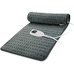 Heating Pad, 30" x 16" Electric Heat Pad for Back Pain and Cramps Relief - Electric Fast Heat Pad with 6 Heat Settings -Auto Shut Off- Machine Washable