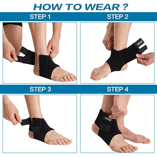 Ankle Support for Men and Women - Neoprene Breathable Adjustable Ankle Brace Sprain for Running, Basketball by Cotill