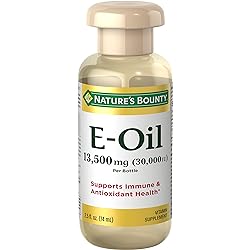 Nature’s Bounty Vitamin E Oil, Supports Immune & Antioxidant, 30,000IU Vitamin E, Topical or Oral, 2.5 Oz