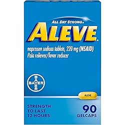Aleve Gel Caps, Naproxen Sodium for Pain Relief ‐ 90 Count