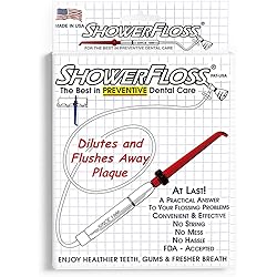 ShowerFloss – Professionally Designed Oral Irrigation Flossing Device – with Pressure Adjustment – Dentist Recommended for Plaque Buildup, Cleaning Out Pockets & Strengthening Gums