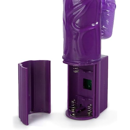 LeLuv Rabbit Vibrator Rotating Pearls Multispeed Clitoral Tickler Purple