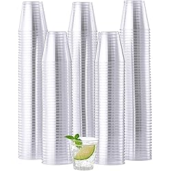 500 Plastic Shot Glasses-1.5oz Disposable Cups-1.5Ounce Plastic Shot Cups-Ideal Plastic Tumbler for Whiskey, Jello Shots, Tasting ,Food Samples,Perfect for Halloween, Thanksgiving ,Christmas Party