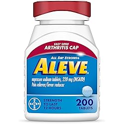 Aleve Easy Open Arthritis Cap Tablets, Naproxen Sodium for Pain Relief ‐ 200 Count