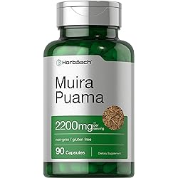 Muira Puama Extract 2200 mg | 90 Capsules | Non GMO, Gluten Free Supplement | by Horbaach