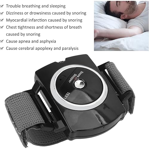 Snoring Wristband, Improve Sleep Quality Prevent Apnea Smoothing Breath Electrical Pulse Intelligent Snore Wristband for Home Use