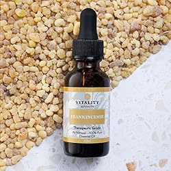 Vitality Extracts Frankincense Essential Oil for Pain Relief - 30ml, Boswellia Serrata, Aromatherapy, Skin Care, Natural Calm, Stress Relief, Yoga