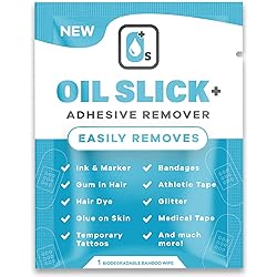 New Oil Slick Adhesive Remover Wipes | Bandage Adhesive Remover for Skin | Medical Adhesive Remover Wipes | Removes Bandages, Medical Tape, Skin Adhesive Remover | Stoma Wipes | 50 Wipes
