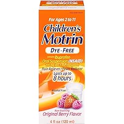 Motrin Children's DyeFree Pain Reliever and Fever Reducer, 4 Fluid Ounce 5 Pack
