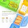 AUVON iMedassist Weekly Pill Organizer Twice a Day, 7 Day Pill Box Case with Moisture-Proof Design and Removable AMPM Compartments to Hold Vitamins, Fish Oil, Supplements and Medication