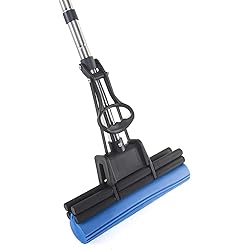 Kitchen Home PVA Sponge Mop – Super Absorbent 11” Quadruple Roller PVA Foam Sponge Mop All Purpose Floor Cleaner - New & Improved