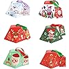 DERAYEE 24 Pcs Mini Christmas Boxes for Gifts, Christmas Treat Goody Candy Box for Party Favor Supplies