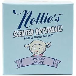 Nellie's Scented Wool Dryerball - Lavender Scented - Made with 100% Pure New Zealand Wool and Lasts Approximately 50 Drying Loads - Silent in Your Dryer