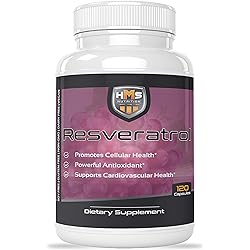 Resveratrol 1400mg 120 Capsules High Potency Trans-Resveratrol with Powerful Antioxidents Acai Grapeseed Green Tea Supports Cellular and Cardiovascular Health Anti-Aging
