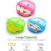 Extra Large Monthly Pill Organizer 2 Times A Day, Barhon XL One Month 28 Day Pill Box AMPM, Daily Pill Case Container Big Compartments for Pills Vitamin Fish Oil Supplements Rainbow