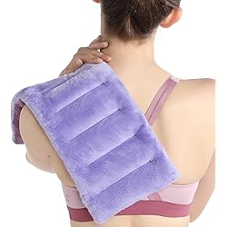 SuzziPad Microwave Heating Pad for Pain Relief, 8 x 17" Multipurpose Heating Pads for Cramps, Muscle Ache, Joints, Neck Shoulder, Heating Pad Microwavable Heat Pack Moist Heat, Warm Compress, Purple