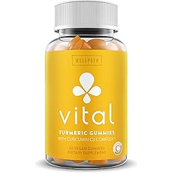 Vital Turmeric Gummies with Curcumin C3 Complex - First Gummy with Curcumin C3 - Turmeric Curcumin with Ginger for Joint and Inflammation Support - Tasty Alternative to Tumeric Capsules