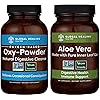 Global Healing Oxy-Powder & Aloe Vera Kit - Natural, Oxygen Based Colon Cleanser of Intestinal Tract & Bioactive Aloe Vera Leaf Supplement Supports Digestion & Absorb Nutrients - 180 Capsules Total