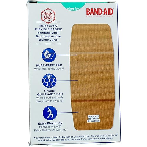 B-A Sport KneeElbow 5685 Size 10s Band-Aid Extra Large Flexible Fabric Knee & Elbow