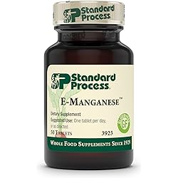 Standard Process E-Manganese - Pituitary Supplements - Pituitary Gland Supplements with Calcium Lactate, Ascorbic Acid, Calcium, Magnesium Citrate, Vitamin E, and Honey - 50 Tablets