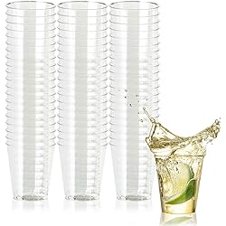 MATANA 250 Crystal Clear Plastic Shot Glasses 2oz Plastic Cups, Plastic Mini Shot Glasses, Clear Shot Glasses, Sampling Glasses for Wine Tasting, Condiments, Sauce, Jello Shots & Parties - Reusable